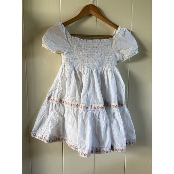 Rachel Zoe Mommy SZ 12 And Me SZ 8 White Smocked Tiered Maxi Dress - Picture 14 of 16